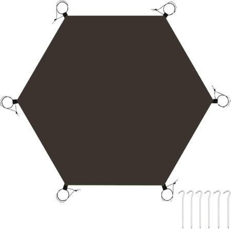 Large Hexagonal Waterproof Tent Footprint Floor Mat