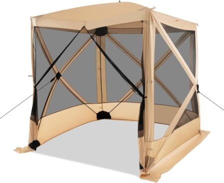 Portable Pop-Up Gazebo with 4-Sided Mesh Walls & UV 50+