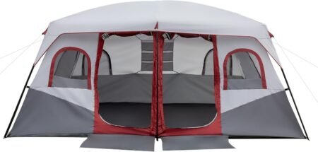 10-Person Multi-Room Family Cabin Tent with Gear Loft & Carry Bag