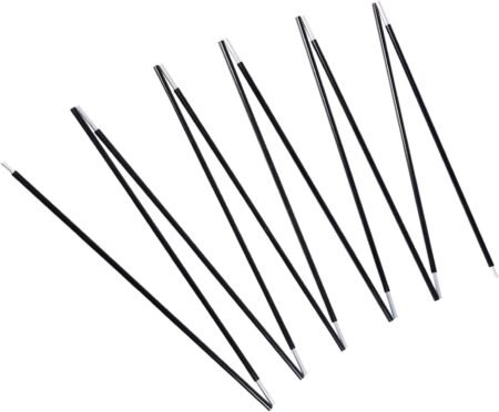 Black Pre-Assembled Heated Aluminum Camping Tent Pole