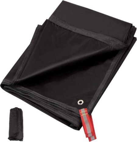 Black Ultralight PU 2000 Waterproof Tent Footprint with Carry Bag