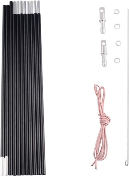 Lightweight Aluminum Tent Pole Repair Kit for Male & Female Ends