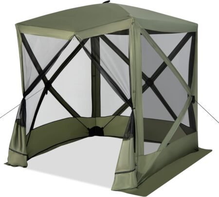 Portable Pop-Up Gazebo with 4-Sided Mesh Walls & UV 50+