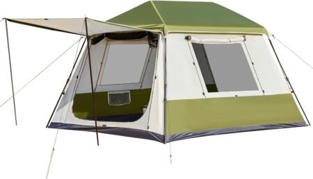 4-10 Person Instant Cabin Tent 60s Setup with Rainfly & Carry Bag