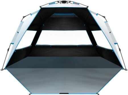 4-6 Person Pop-Up Beach Shade Tent with UPF 50+ Blackout