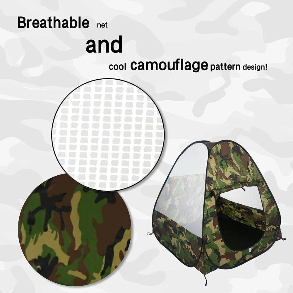 Collapsible Camouflage Pop-Up Play Tent for Kids - Image 2