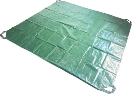 7x7 Ft Waterproof Leaf Tarp with 4 Handles for Yard & Tent