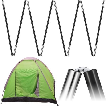 Black Pre-Assembled Fiberglass Tent Pole Replacement