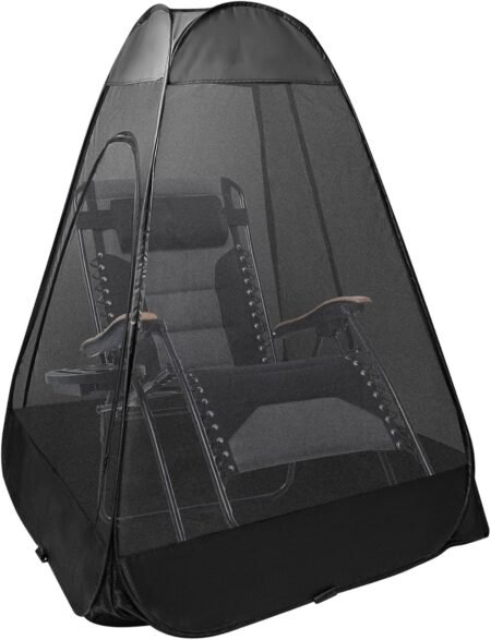 1-Person Pop-Up Mesh Chair Tent with 2 Zipper Doors