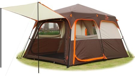6-8 Person Instant Cabin Tent 2 Rooms 60s Setup Waterproof